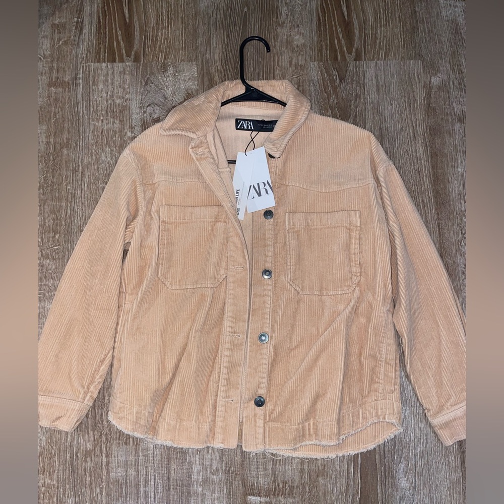 NWT CORDUROY OVERSHIRT - ZARA in Camel